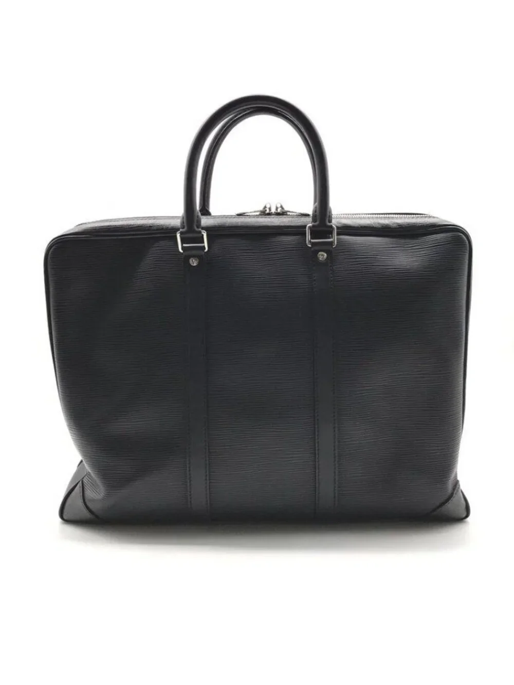 Louis Vuitton Epi Porto Document Business Hand Bag Black